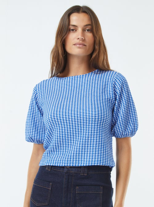 Blusa com atilhos para apertar - Kiabi