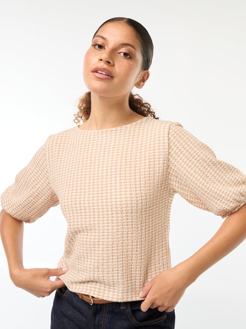 Blusa com atilhos para apertar - Kiabi