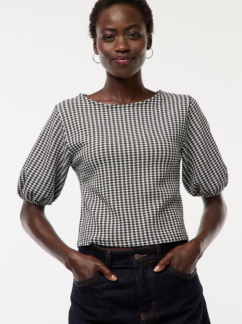 Blusa com atilhos para apertar - Kiabi
