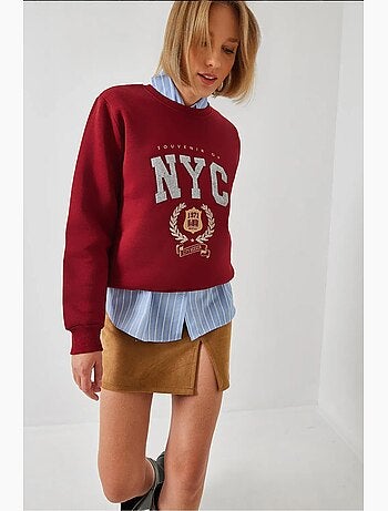 Blusa com bordado escovado e três fios lucci