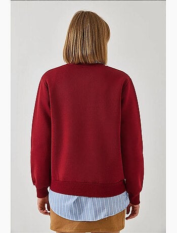 Blusa com bordado escovado e três fios lucci