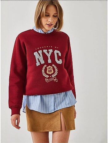 Blusa com bordado escovado e três fios lucci
