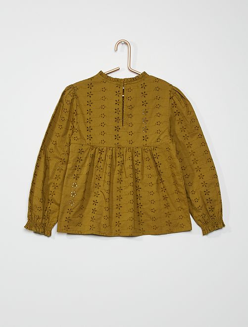 blusa de bordado ingles