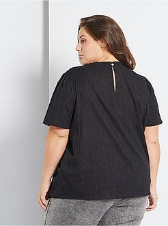 Blusa com bordado inglês - Kiabi