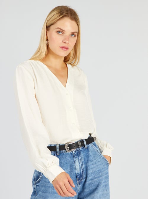 Blusa com botões - Kiabi