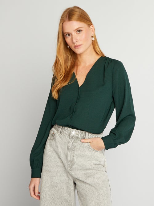 Blusa com botões - Kiabi