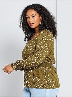 Blusa com cintura marcada - Kiabi