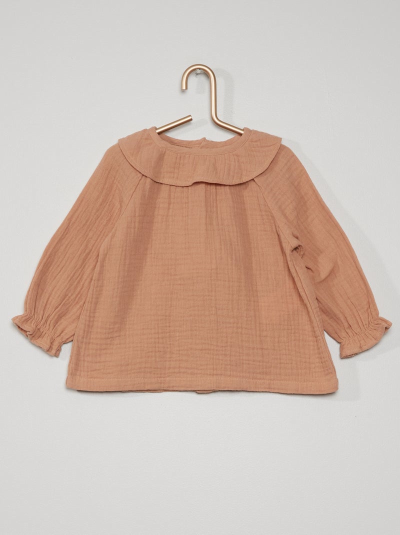 Blusa com colarinho largo ROSA - Kiabi