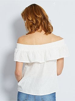 Blusa com decote bardot - Kiabi