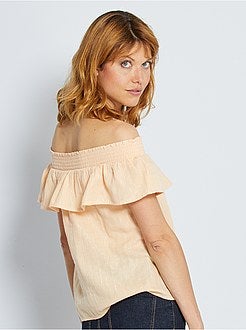 Blusa com decote bardot - Kiabi