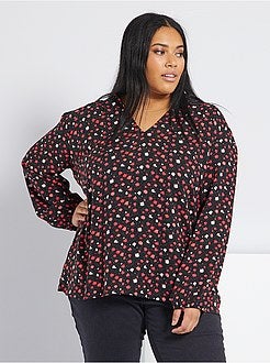 Blusa com decote com folhos - Kiabi