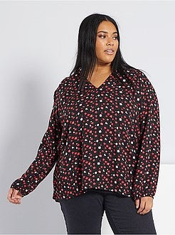 Blusa com decote com folhos - Kiabi