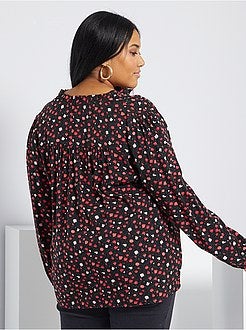 Blusa com decote com folhos - Kiabi