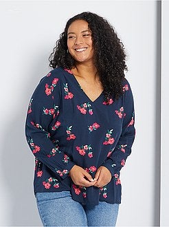 Blusa com decote em V - Kiabi