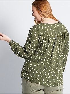 Blusa com decote em V - Kiabi