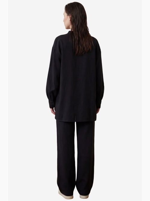 Blusa com decote em v e calças de perna larga em musselina conjunto de duas peças my fashion - Kiabi