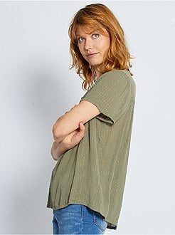 Blusa com decote quadrado - Kiabi