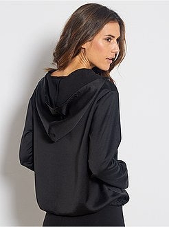 Blusa com efeito sweatshirt - Kiabi