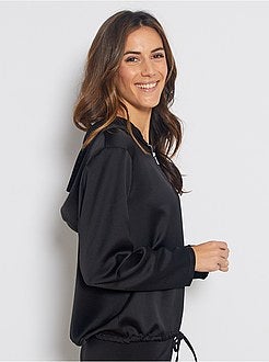 Blusa com efeito sweatshirt - Kiabi