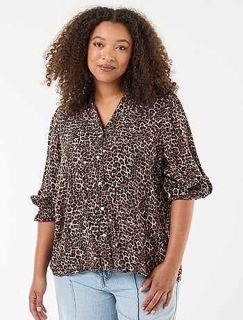 Blusa com estampa de leopardo 'Only Carmakoma'