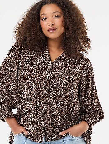 Blusa com estampa de leopardo 'Only Carmakoma'