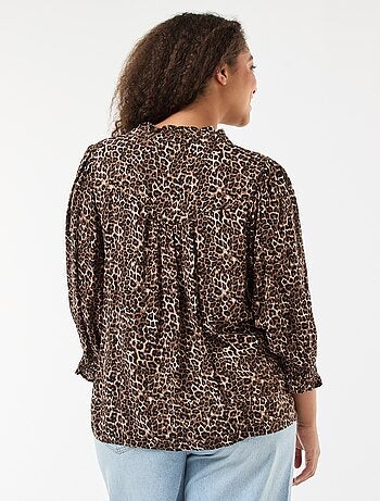 Blusa com estampa de leopardo 'Only Carmakoma'