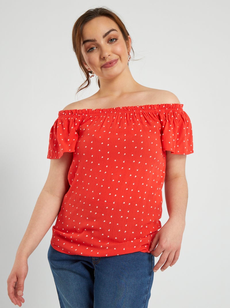 Blusa com estampado - So Easy VERMELHO - Kiabi