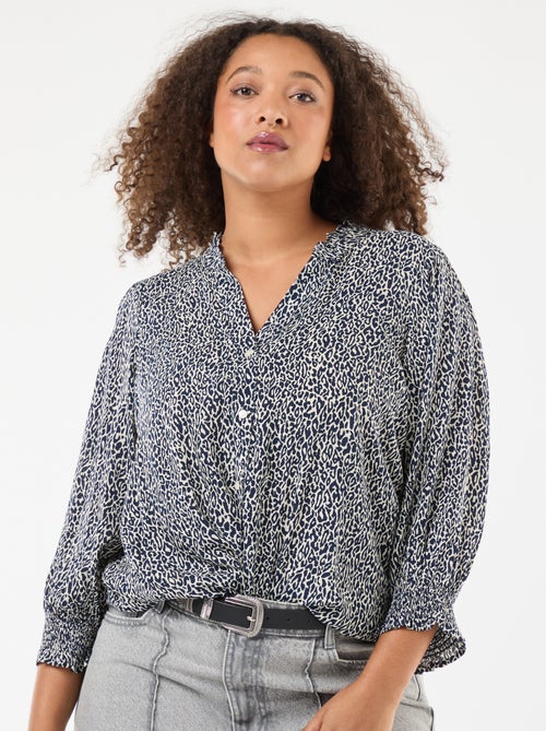 Blusa com estampado de leopardo 'Only Carmakoma' - Kiabi