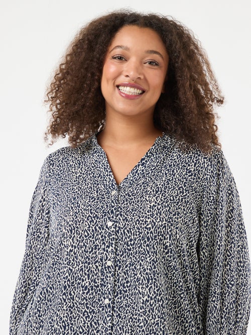 Blusa com estampado de leopardo 'Only Carmakoma' - Kiabi