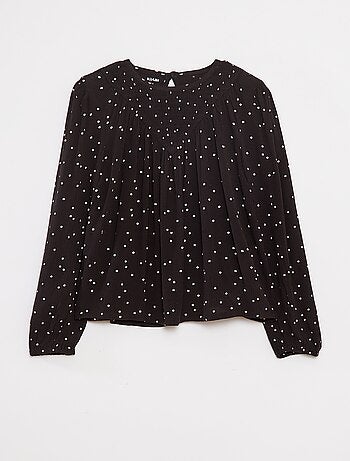 Blusa com estampado em malha crepe