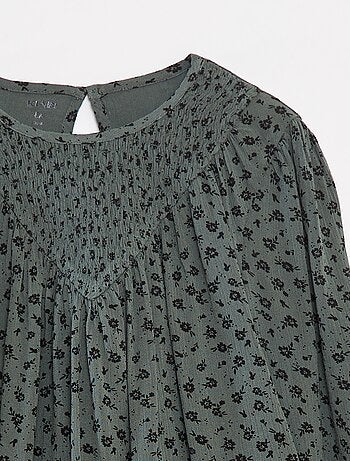 Blusa com estampado em malha crepe
