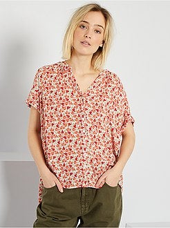 Blusa com estampado 'flores' - Kiabi