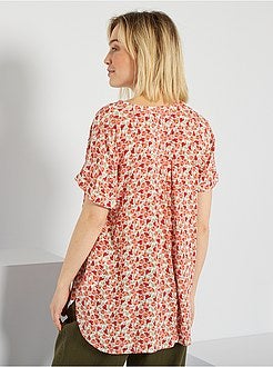 Blusa com estampado 'flores' - Kiabi