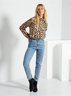 Blusa com estampado 'leopardo' - Kiabi