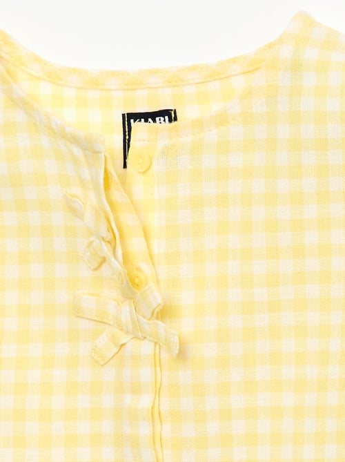 Blusa com estampado vichy - Kiabi