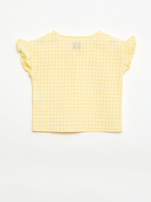 Blusa com estampado vichy - Kiabi
