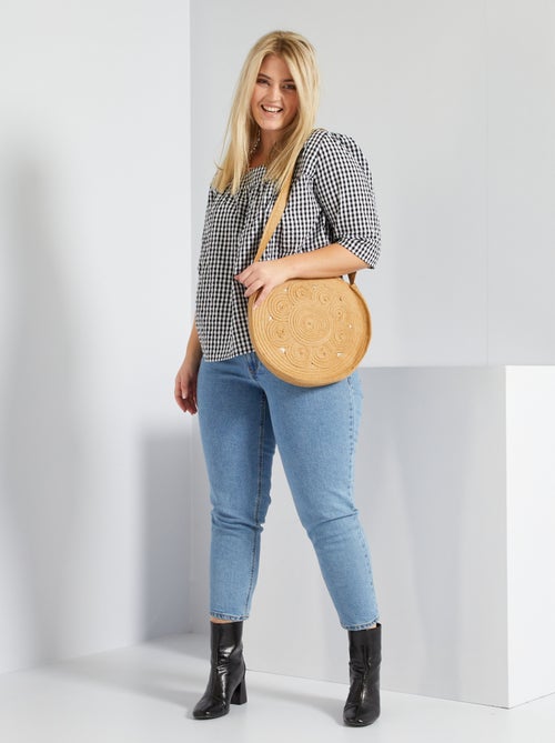 Blusa com estampado 'vichy' - Kiabi