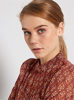 Blusa com estampado vintage - Kiabi