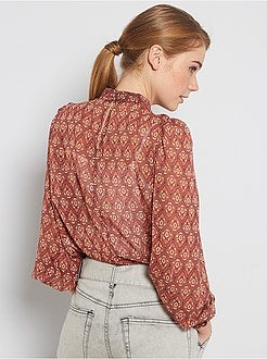 Blusa com estampado vintage - Kiabi