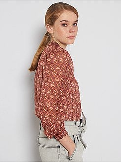 Blusa com estampado vintage - Kiabi