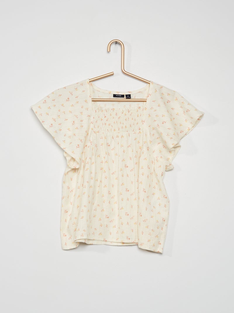 Blusa com favos de mel BRANCO - Kiabi