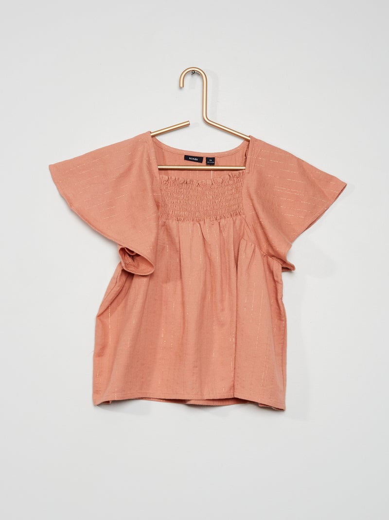 Blusa com favos de mel Rosa - Kiabi