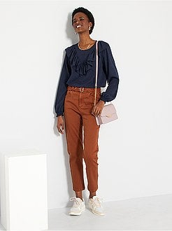 Blusa com folhos - Kiabi