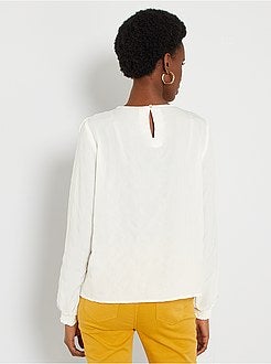 Blusa com folhos - Kiabi