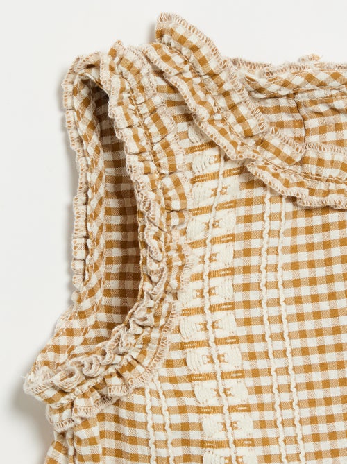 Blusa com folhos nas cavas - Kiabi