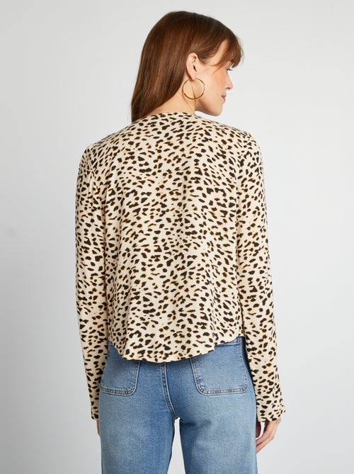 Blusa com folhos para atar - Kiabi