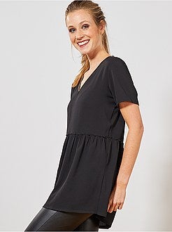 Blusa com folhos - Kiabi