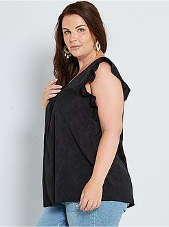 Blusa com folhos - Kiabi