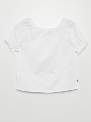 Blusa com gola bardot