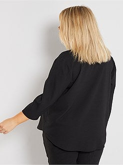 Blusa com gola com folhos - Kiabi